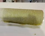Hình bước làm 8 của món Matcha roll cake