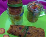 A picture of step 8 of Carrot paratha with salsa fillings.
