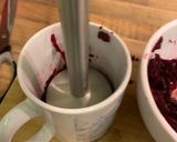 A picture of step 3 of Beetroot, goat’s cheese and rocket risotto.