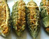 A picture of step 4 of Spicy aromatic nutritious stuffed bitter gourd in tomato sauce.