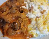 Gombapaprikás juhtúrós puliszkával recept fázis 10 fotója