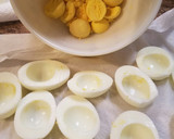 A picture of step 2 of Deviled Eggs.