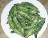A picture of step 3 of Bitter gourd with beef mince filling (qeema bhare karely).