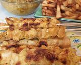 Foto del paso 5 de la receta Brochetas de pechuga de pollo al curry