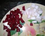 A picture of step 2 of Cabbage Beet and Raddish Salad.