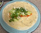A picture of step 4 of Hummus and Avocado Wrap 🥑 🌯.