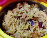 A picture of step 4 of Beet-carrot rice for kids lunch box.