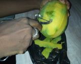 A picture of step 3 of Minty mango juice.