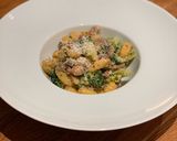 A picture of step 6 of Pancetta, Mushroom & Broccoli Gnocchi.