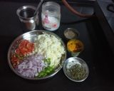 A picture of step 1 of Panner bhurji.