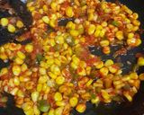 A picture of step 3 of Maxican corn rice.