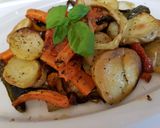 A picture of step 8 of My Roasted Basil Veg. 😀.