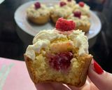Foto del paso 6 de la receta: Muffins con/sin tac, relleno de frambuesa