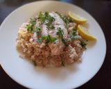 Foto del paso 5 de la receta: Merluza y arroz al vapor en 1 paso