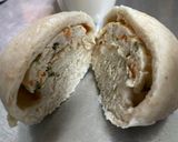 Hình bước làm 4 của món Bánh bao nguyên cám nhân ức gà (eatclean)