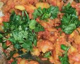 A picture of step 4 of Potato stuffed besan chilla.