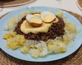 Foto del paso 6 de la receta: Potaje Tradicional de Lentejas a Fuego Lento con Col Asiática y Huevos Laqueados