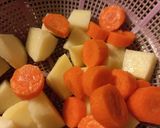 عکس مرحله 1 از دستور خوراک هویج و سیب زمینی بدون گوشت 🥕