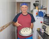 A picture of step 6 of Blueberry Pound Cake with Cream Cheese Frosting.
