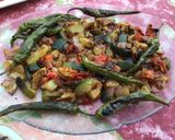 Une image de l'étape 10 de Légumes du jardin à l'oignon rouge et épices orientales (recette plancha).