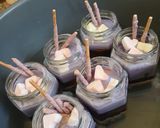 Foto langkah ke 4 dari resep Pudding Jelly Ungu (Taro, Anggur dan Blueberry) in Jar.