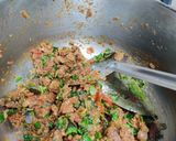 A picture of step 6 of Seeraga sambha mutton briyani.