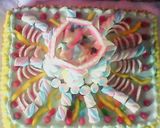 Foto del paso 6 de la receta: Torta de cumpleños con volcán de golosinas
