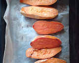 A picture of step 1 of Sweet Potato Boats with Cream Cheese Sauce with Mint and Lime.