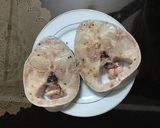 A picture of step 1 of Fried Cobia with Salt and Chili.