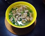 A picture of step 9 of Pea Sprout (Pea shoot) Soup .