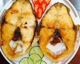 A picture of step 3 of Fried Cobia with Salt and Chili.
