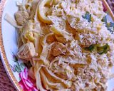 صورة لخطوة 4 من وصفة الفريدو فيتوتشيني المكرونة الايطالية بالصلصة البيضاء والدجاج 🍝