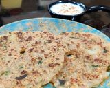 A picture of step 4 of Sabudana thalipith.