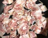 Gombás baconos tejszínes csirkemell spagettivel recept fázis 1 fotója