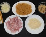 Foto del paso 1 de la receta: Pasta tiburón🦈 o coditos a la carbonara