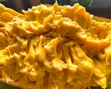 A picture of step 1 of Poor Man's Bread - vegan jackfruit cake.