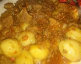 A picture of step 3 of Meat with potato.