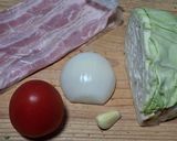 Foto del paso 1 de la receta: Sopa de col (repollo) con tocino