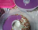 Foto langkah ke 6 dari resep Pudding Lapis Ubi Ungu Topping Keju.