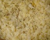 A picture of step 1 of Tadka rice.