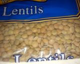 A picture of step 1 of lentils soup.