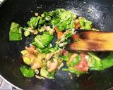 A picture of step 1 of Soya palak rice.