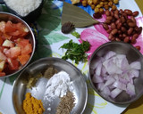 A picture of step 1 of Beans Pulao.