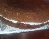 A picture of step 3 of Mickey mouse cake.