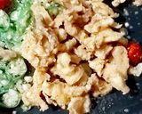 A picture of step 4 of Dry chilli chicken.