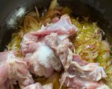 A picture of step 2 of Gosht Qorma.