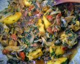 A picture of step 9 of Methi palak aloo.