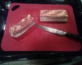 A picture of step 5 of Beef and bacon roll ups "rouladen".