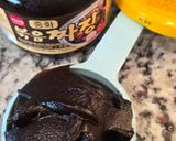 A picture of step 3 of Jajangmyeon (Noodles in Black Bean Sauce) 🍜.