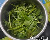 A picture of step 1 of Coriander Pesto.
